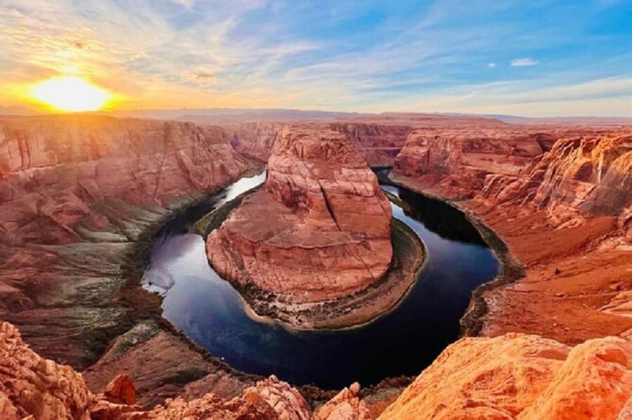 Grand Canyon & Antelope Canyon 2-day Tour from Las Vegas - Day 1: Grand Canyon helicopter option, South Rim, East Rim, and Horseshoe Bend